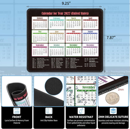 KONVINIT Ergonomic Mouse Pad with Wrist Rest, Small Mousepad with Non-Slip Rubber Base and Smooth Surface, Beach Mouse Pads for Desk, Office Desk Accessories