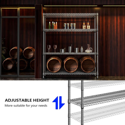 M MZG 450 lbs Steel Storage Shelving 3-Tier Utility Shelving Unit Steel Organizer Wire Rack for Home,Kitchen,Office (11.8" D x 17.7" W x 26.3" H) - Colors B