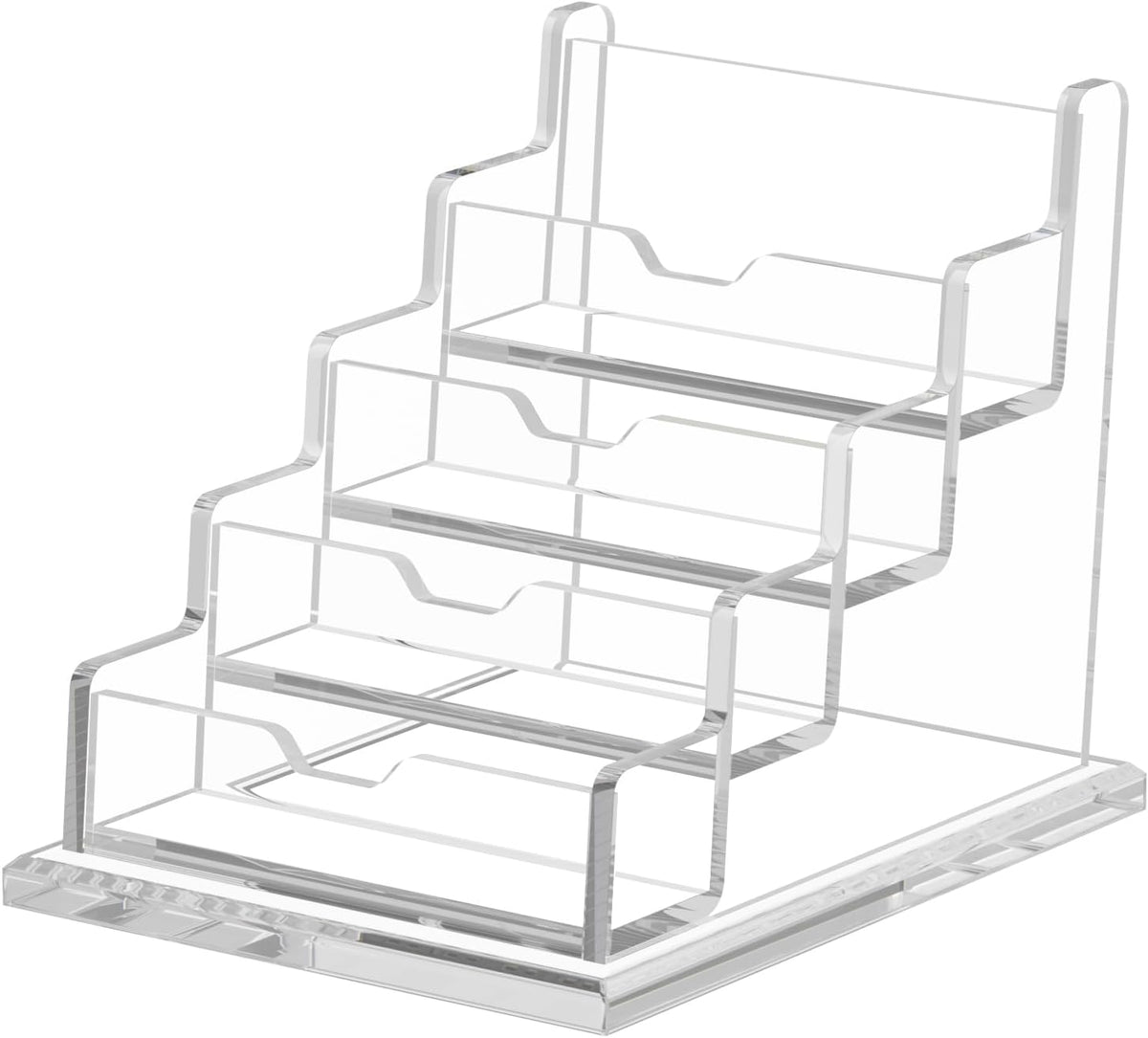 Acrylic Business Card Holder Display Stand for Desk 4 Slot 4 Tier