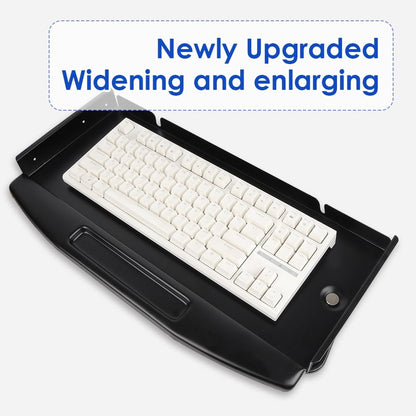 Under Desk Mounted Keyboard Tray Steel Slide with Rotational Mouse Platform for Office
