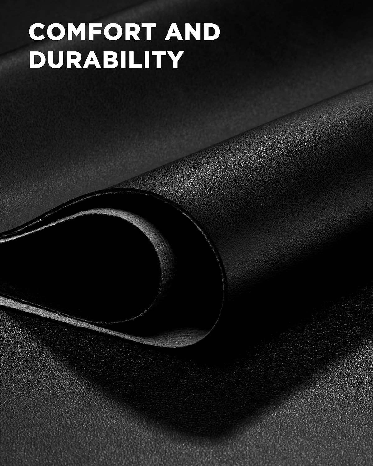 35.4" x 17" Large PU Leather Desk Mat for Keyboard and Mouse - Waterproof Non-Slip Desk Pad Protector for Office, Home, Writing Desk, Black