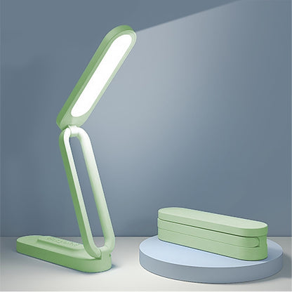 LED Desk Lamp for Office Home & Battery Operated Lamp Rechargeable Lamp Foldable & Portable Light, LED Desk Light Strip, 3 Brightness Dimmable Small Desk Lamp Wireless Reading Lamp (White)