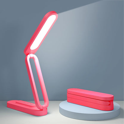 LED Desk Lamp for Office Home & Battery Operated Lamp Rechargeable Lamp Foldable & Portable Light, LED Desk Light Strip, 3 Brightness Dimmable Small Desk Lamp Wireless Reading Lamp (White)