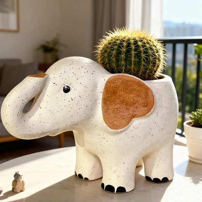 3.3” Mini Panda Ceramic Planter, Adorable Mini Indoor Plant Pot with Drainage Hole, Cute Animal Flower Pot for Succulents, Herbs, Small Desk Plant, Home Office Desk Decor