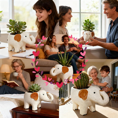 3.3” Mini Panda Ceramic Planter, Adorable Mini Indoor Plant Pot with Drainage Hole, Cute Animal Flower Pot for Succulents, Herbs, Small Desk Plant, Home Office Desk Decor