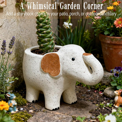 3.3” Mini Panda Ceramic Planter, Adorable Mini Indoor Plant Pot with Drainage Hole, Cute Animal Flower Pot for Succulents, Herbs, Small Desk Plant, Home Office Desk Decor