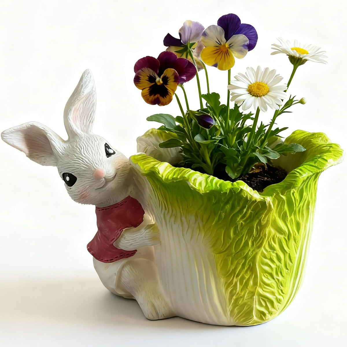 3.3” Mini Panda Ceramic Planter, Adorable Mini Indoor Plant Pot with Drainage Hole, Cute Animal Flower Pot for Succulents, Herbs, Small Desk Plant, Home Office Desk Decor