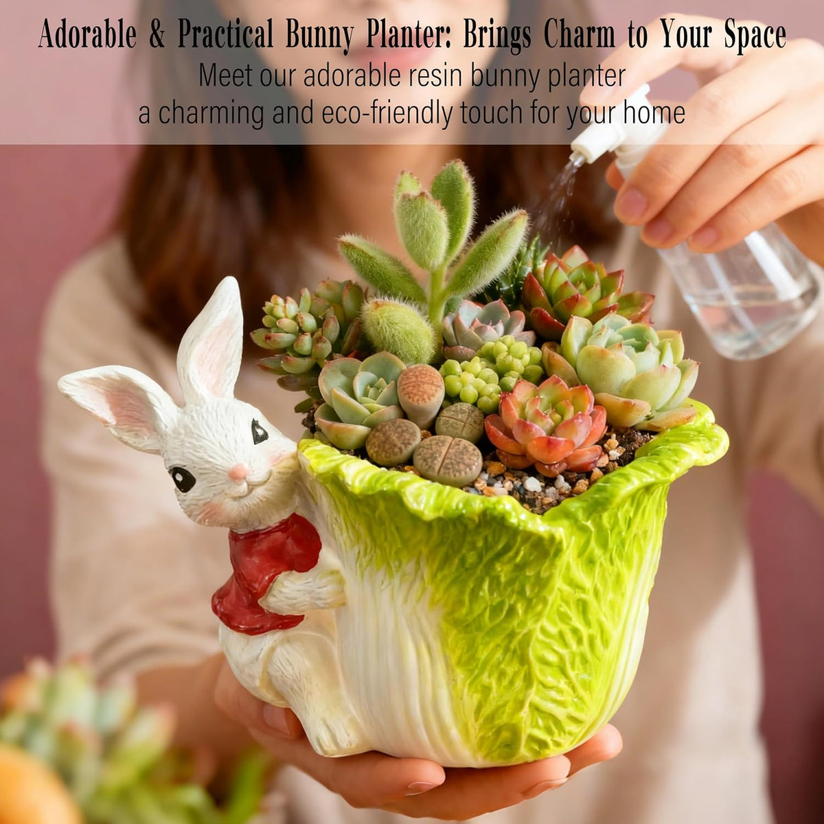 3.3” Mini Panda Ceramic Planter, Adorable Mini Indoor Plant Pot with Drainage Hole, Cute Animal Flower Pot for Succulents, Herbs, Small Desk Plant, Home Office Desk Decor