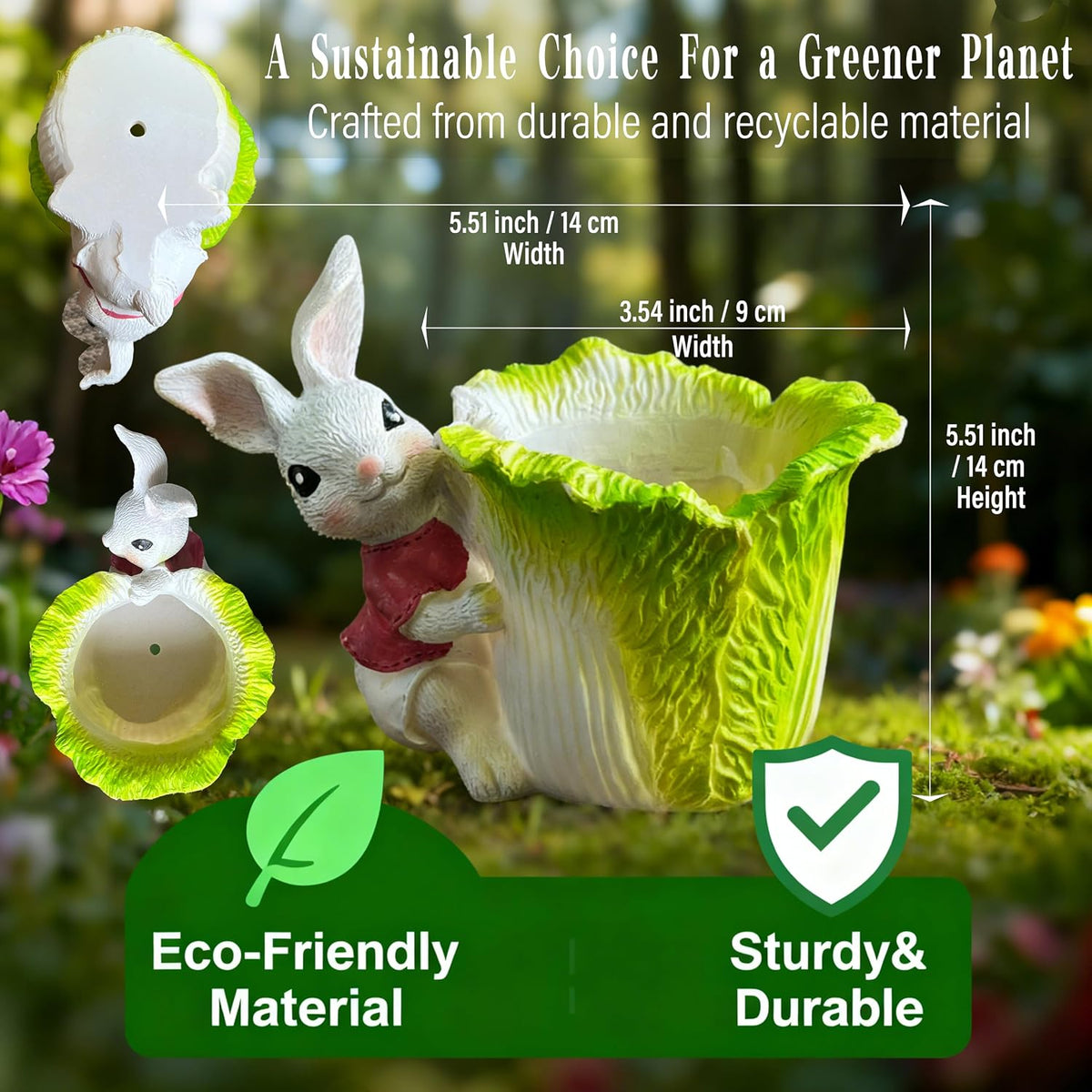 3.3” Mini Panda Ceramic Planter, Adorable Mini Indoor Plant Pot with Drainage Hole, Cute Animal Flower Pot for Succulents, Herbs, Small Desk Plant, Home Office Desk Decor