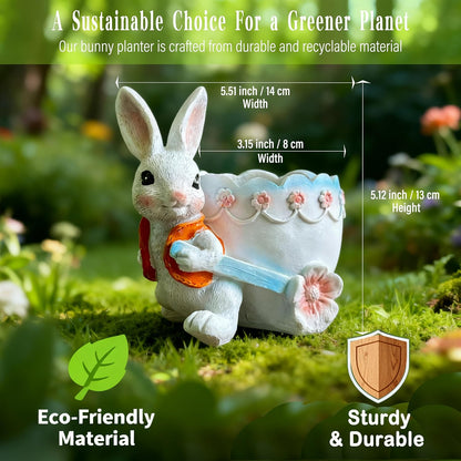 3.3” Mini Panda Ceramic Planter, Adorable Mini Indoor Plant Pot with Drainage Hole, Cute Animal Flower Pot for Succulents, Herbs, Small Desk Plant, Home Office Desk Decor
