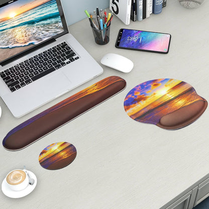 Mouse Pad and Keyboard Wrist Rest Support,Ergonomic Mouse Pad Set