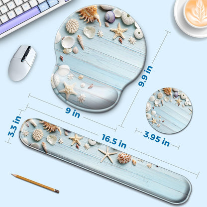 Mouse Pad and Keyboard Wrist Rest Support,Ergonomic Mouse Pad Set
