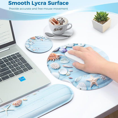 Mouse Pad and Keyboard Wrist Rest Support,Ergonomic Mouse Pad Set