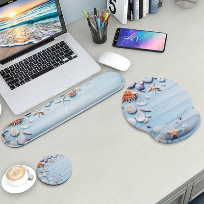 Mouse Pad and Keyboard Wrist Rest Support,Ergonomic Mouse Pad Set