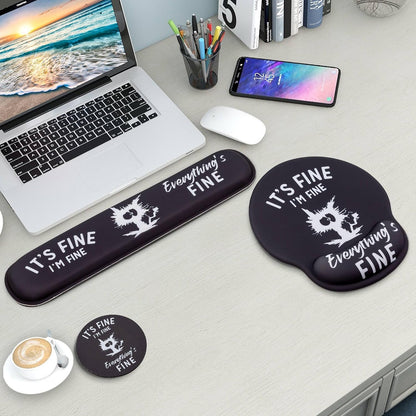 Mouse Pad and Keyboard Wrist Rest Support,Ergonomic Mouse Pad Set