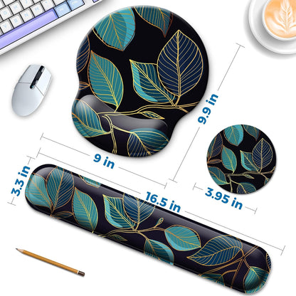 Mouse Pad and Keyboard Wrist Rest Support,Ergonomic Mouse Pad Set