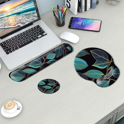 Mouse Pad and Keyboard Wrist Rest Support,Ergonomic Mouse Pad Set