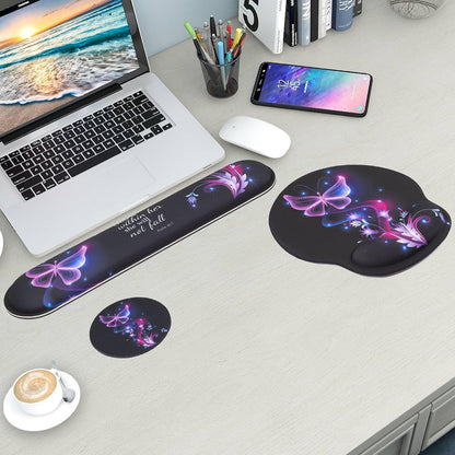 Mouse Pad and Keyboard Wrist Rest Support,Ergonomic Mouse Pad Set