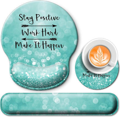 Mouse Pad and Keyboard Wrist Rest Support,Ergonomic Mouse Pad Set