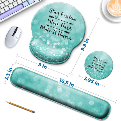 Mouse Pad and Keyboard Wrist Rest Support,Ergonomic Mouse Pad Set