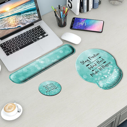 Mouse Pad and Keyboard Wrist Rest Support,Ergonomic Mouse Pad Set