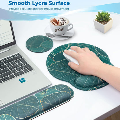 Mouse Pad and Keyboard Wrist Rest Support,Ergonomic Mouse Pad Set