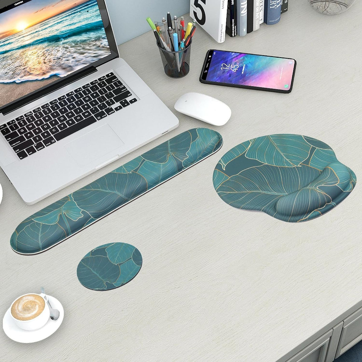Mouse Pad and Keyboard Wrist Rest Support,Ergonomic Mouse Pad Set