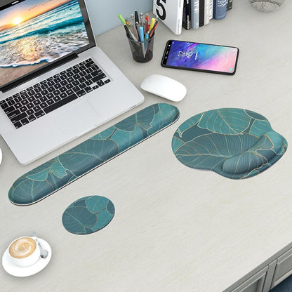 Mouse Pad and Keyboard Wrist Rest Support,Ergonomic Mouse Pad Set