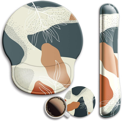 Mouse Pad and Keyboard Wrist Rest Support,Ergonomic Mouse Pad Set