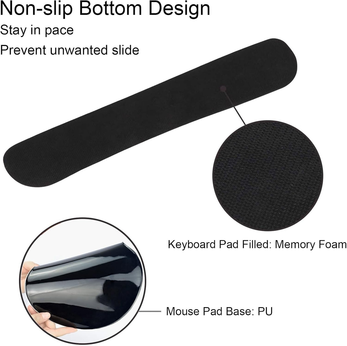 Mouse Pad and Keyboard Wrist Rest Support,Ergonomic Mouse Pad Set