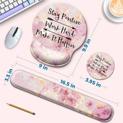 Mouse Pad and Keyboard Wrist Rest Support,Ergonomic Mouse Pad Set