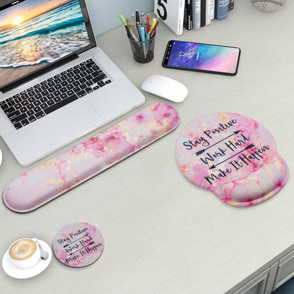 Mouse Pad and Keyboard Wrist Rest Support,Ergonomic Mouse Pad Set