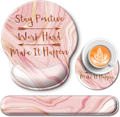 Mouse Pad and Keyboard Wrist Rest Support,Ergonomic Mouse Pad Set