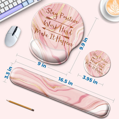 Mouse Pad and Keyboard Wrist Rest Support,Ergonomic Mouse Pad Set