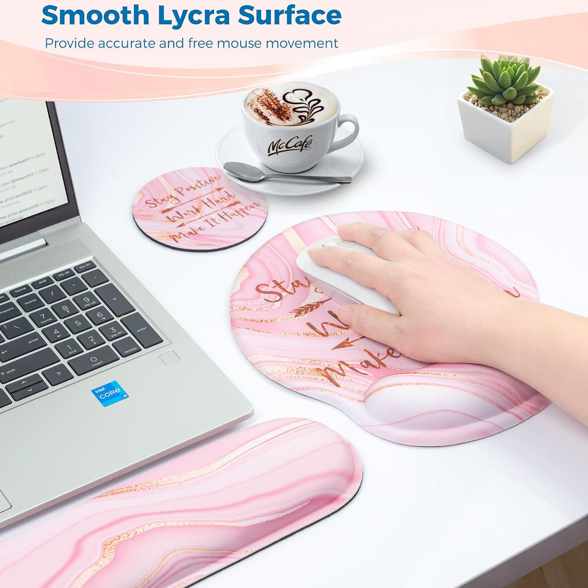 Mouse Pad and Keyboard Wrist Rest Support,Ergonomic Mouse Pad Set