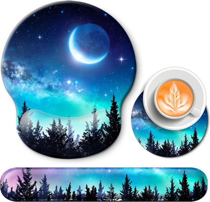 Mouse Pad and Keyboard Wrist Rest Support,Ergonomic Mouse Pad Set
