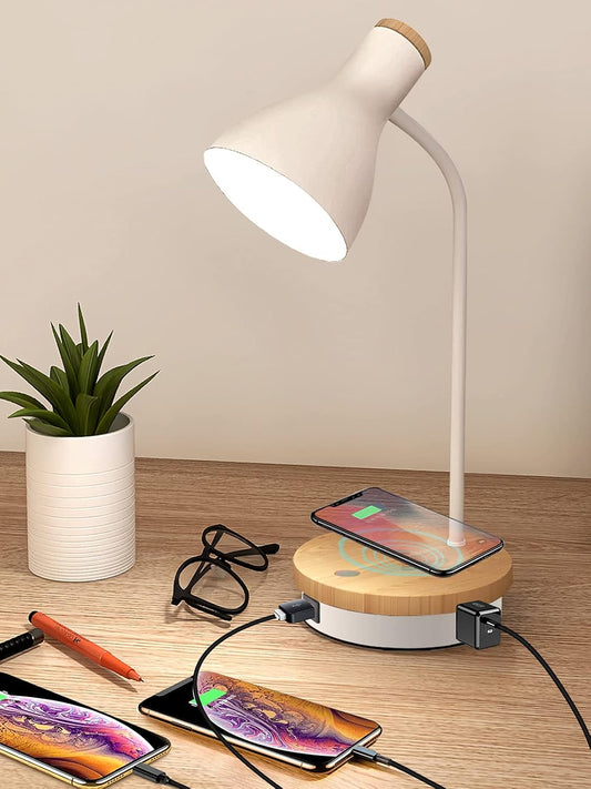 Metal Desk Lamp Wireless Charging Table Lamp Touch Reading Lights