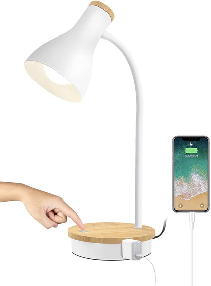 Metal Desk Lamp Wireless Charging Table Lamp Touch Reading Lights