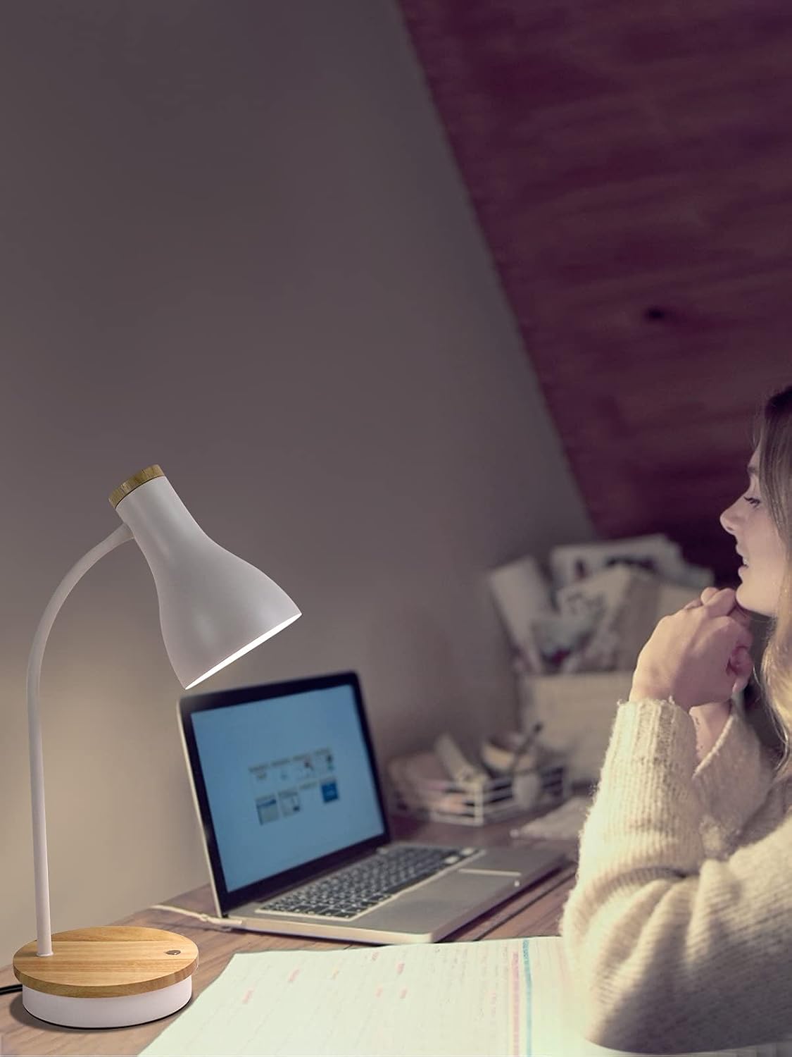 Metal Desk Lamp Wireless Charging Table Lamp Touch Reading Lights