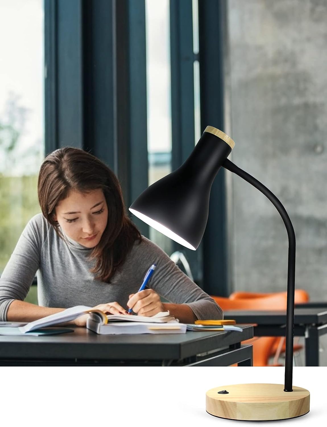 Metal Desk Lamp Wireless Charging Table Lamp Touch Reading Lights