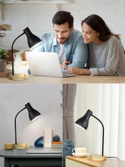 Metal Desk Lamp Wireless Charging Table Lamp Touch Reading Lights