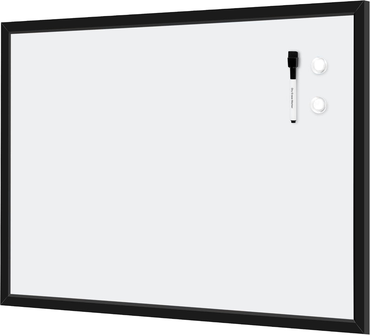 Magnetic Dry Erase Whiteboard, 36"W x 24"H, Aluminum Frame, Silver/White, Easy to Install and Clean