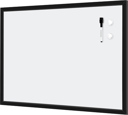 Magnetic Dry Erase Whiteboard, 36"W x 24"H, Aluminum Frame, Silver/White, Easy to Install and Clean
