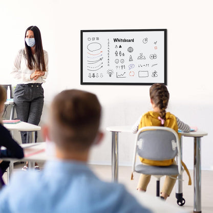 Magnetic Dry Erase Whiteboard, 36"W x 24"H, Aluminum Frame, Silver/White, Easy to Install and Clean