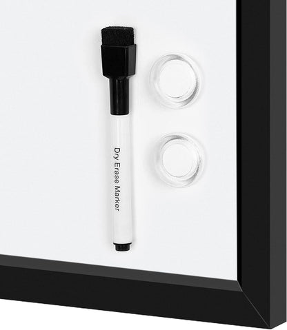 Magnetic Dry Erase Whiteboard, 36"W x 24"H, Aluminum Frame, Silver/White, Easy to Install and Clean