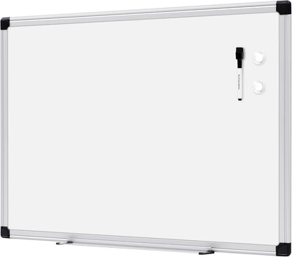 Magnetic Dry Erase Whiteboard, 36"W x 24"H, Aluminum Frame, Silver/White, Easy to Install and Clean