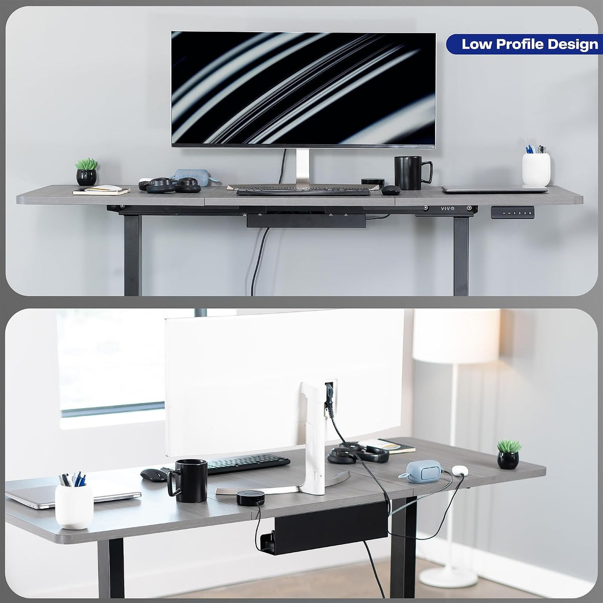 Black 17 in Under Desk Cable Management Tray, DESK-AC06-1C