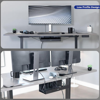 Black 17 in Under Desk Cable Management Tray, DESK-AC06-1C