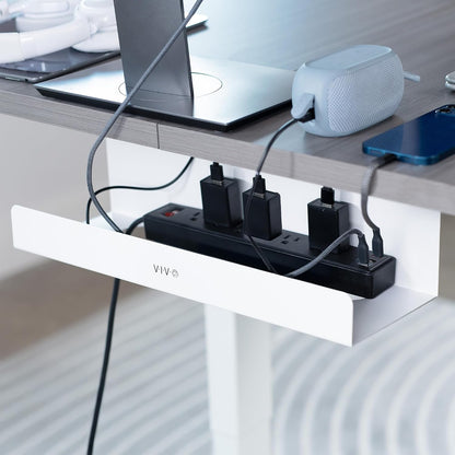 Black 17 in Under Desk Cable Management Tray, DESK-AC06-1C
