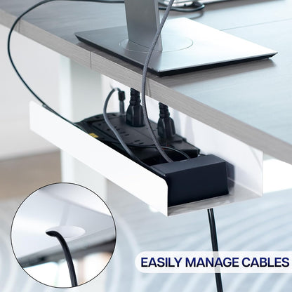 Black 17 in Under Desk Cable Management Tray, DESK-AC06-1C